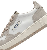 Scarpe uomo AUTRY MEDALIST LOW IN PELLE E SUEDE FEATHER GRAY E LAMB