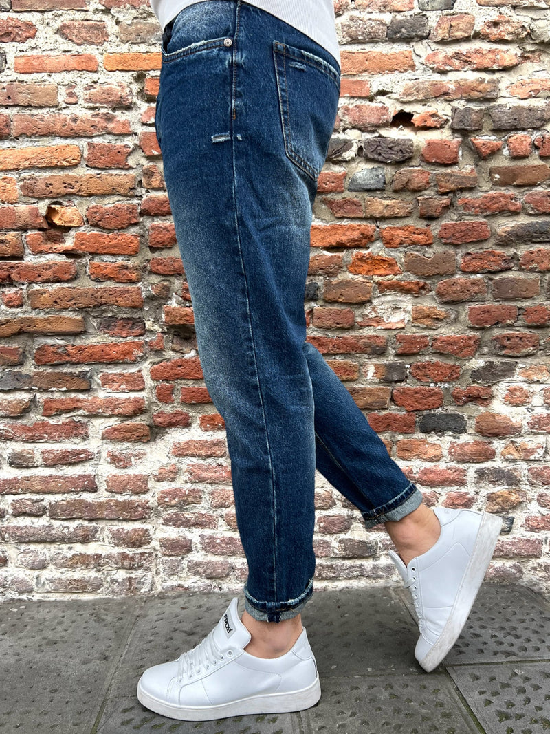 Jeans Uomo BERNA Cropped Rotture