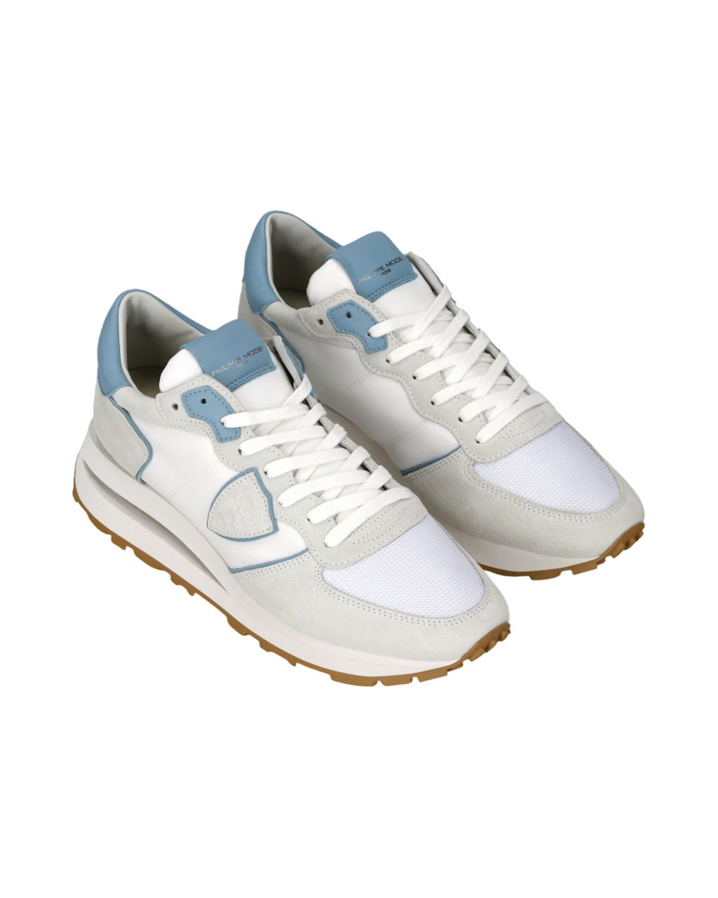 Scarpe Uomo Philippe Model Tropez Haute Avio Grigio Bianco