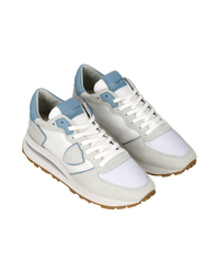 Scarpe Uomo Philippe Model Tropez Haute Avio Grigio Bianco