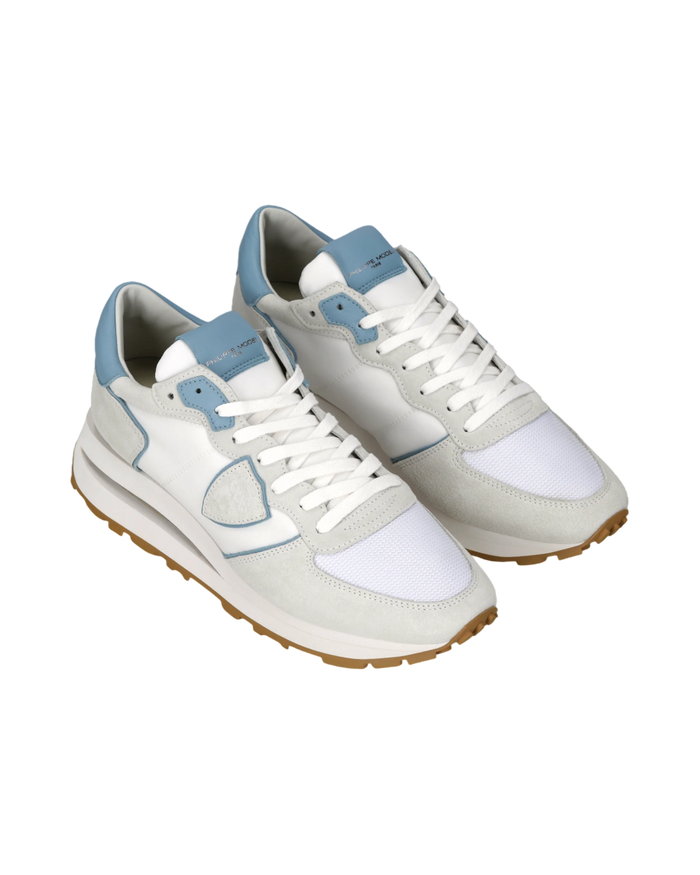 Scarpe Uomo Philippe Model Tropez Haute Avio Grigio Bianco