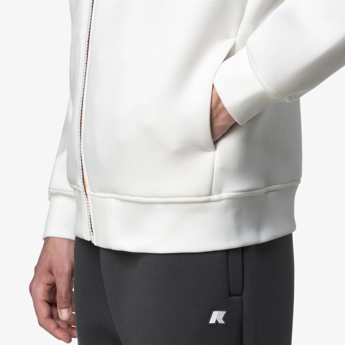 Felpa Uomo K-way Rainer Spacer Neoprene Bianco