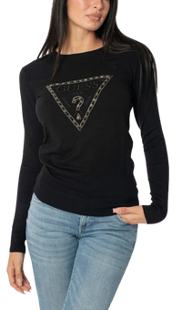 Maglia Donna GUESS Lanetta logo strass e pietre