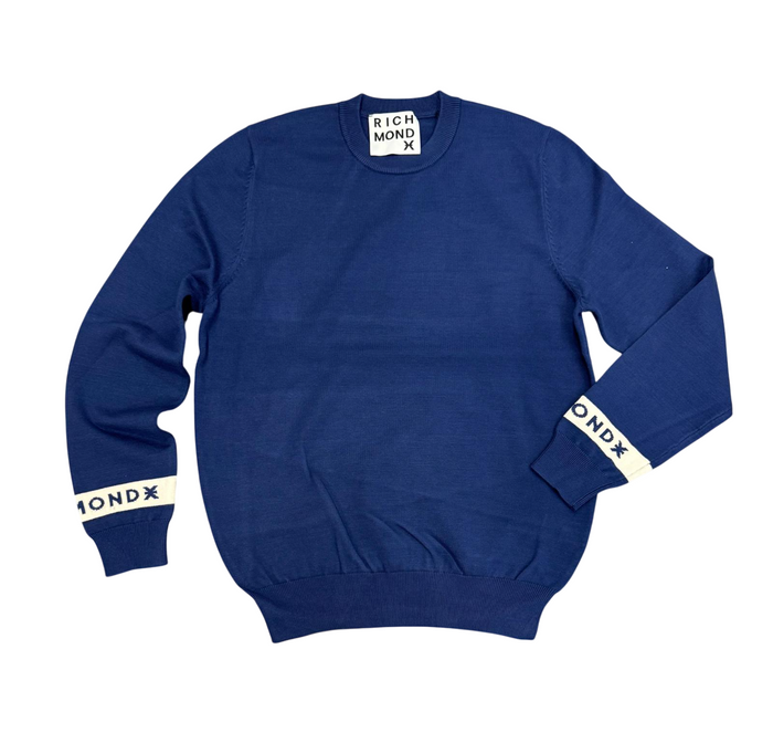 Maglia Uomo RICHMOND Bande Manica Blu