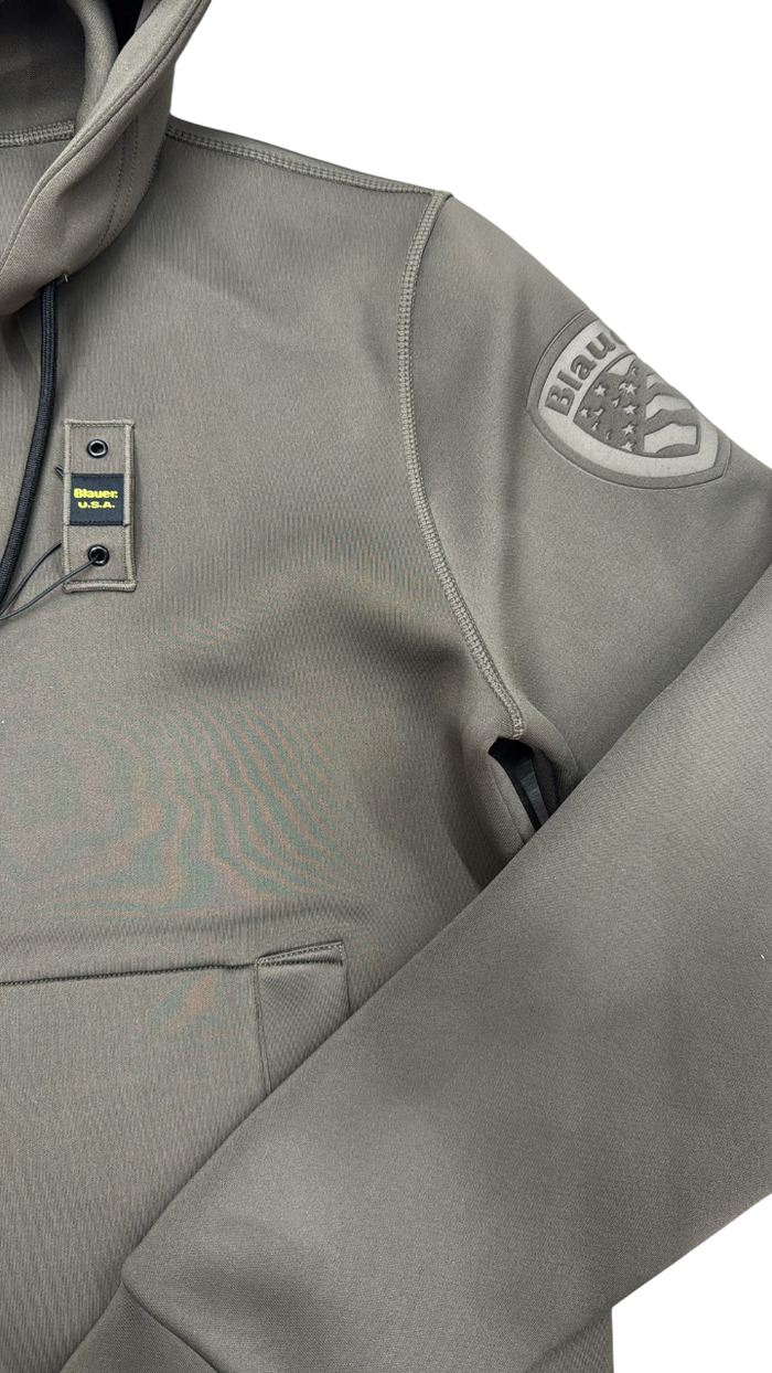 Felpa Uomo BLAUER In Neoprene Colby Verde