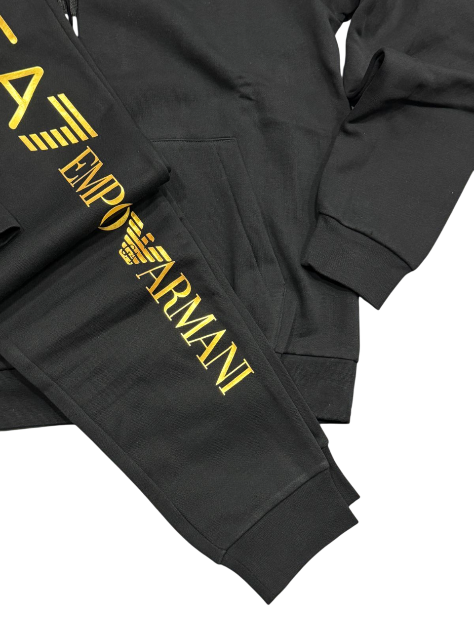 Tuta Uomo EA7 Emporio Armani Logo Oro Gold