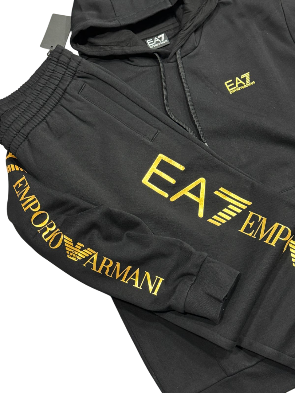 Tuta Uomo EA7 Emporio Armani Logo Oro Gold