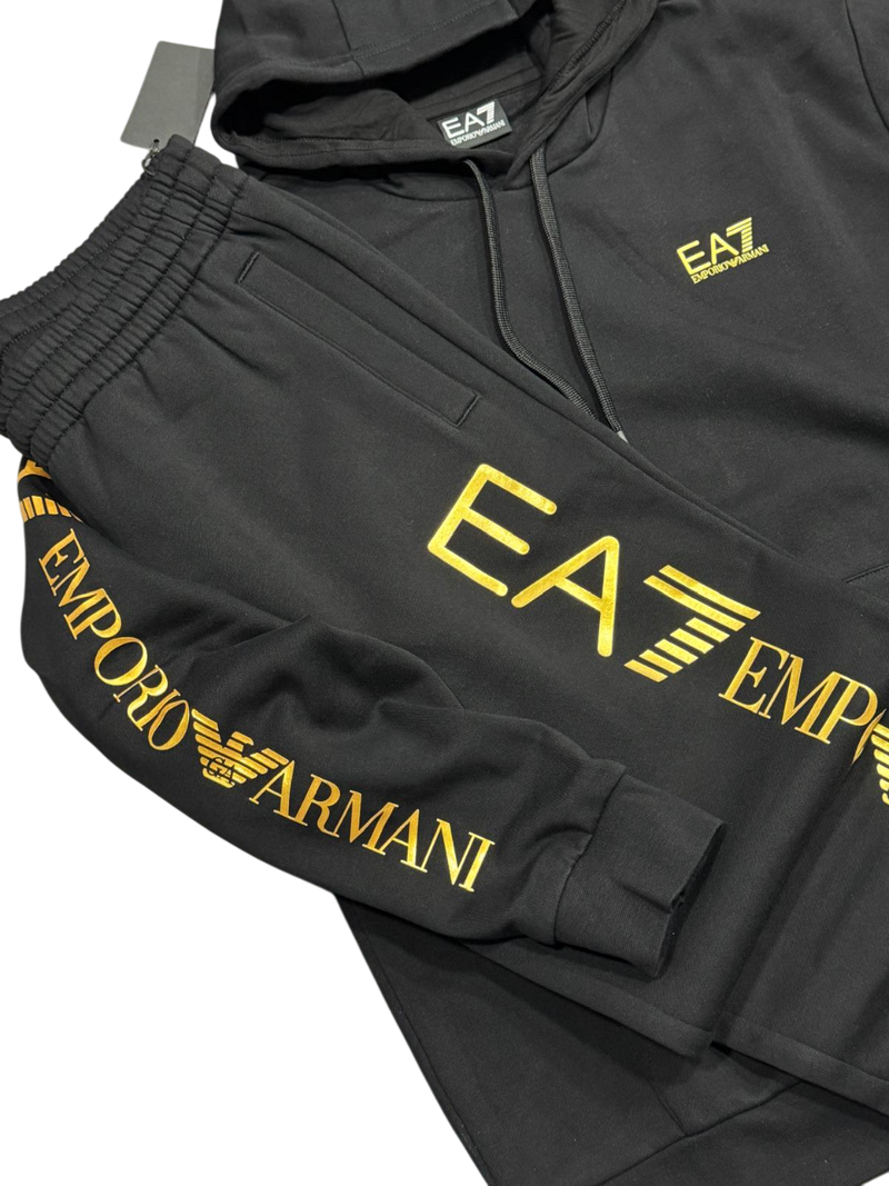 Tuta Uomo EA7 Emporio Armani Logo Oro Gold