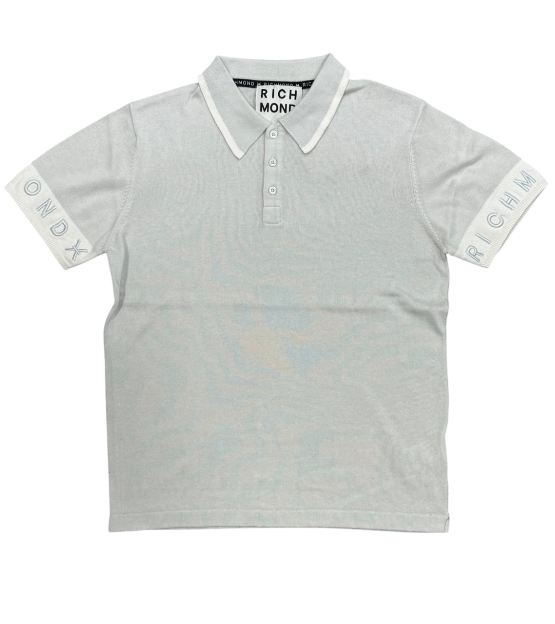 Polo Uomo Richmond in Cotone Banda Logo sulle Maniche
