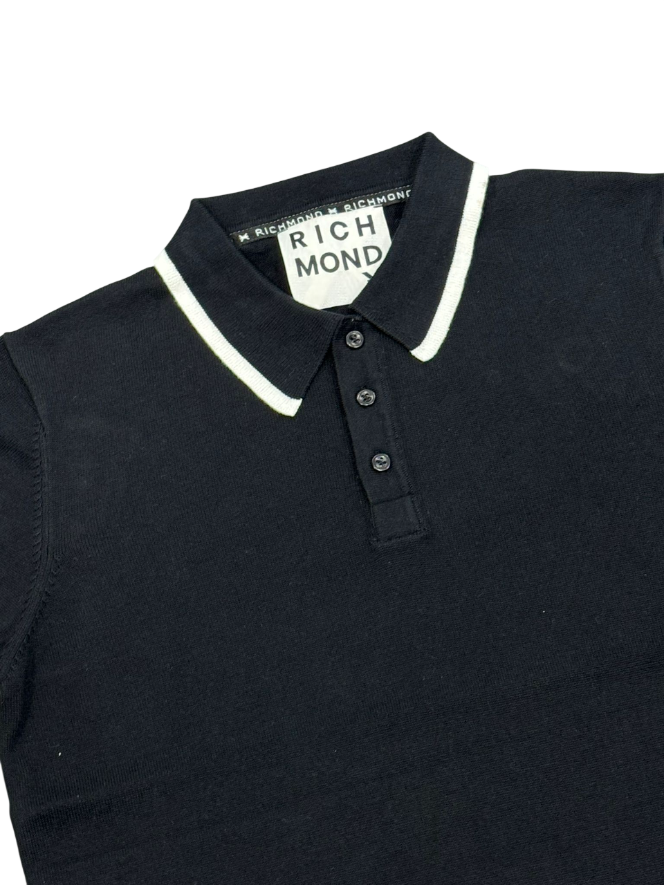 Polo Uomo Richmond in Cotone Banda Logo sulle Maniche