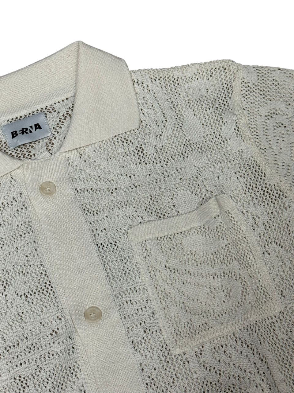 Camicia Polo Uomo BERNA in Maglia Traforata Crochet