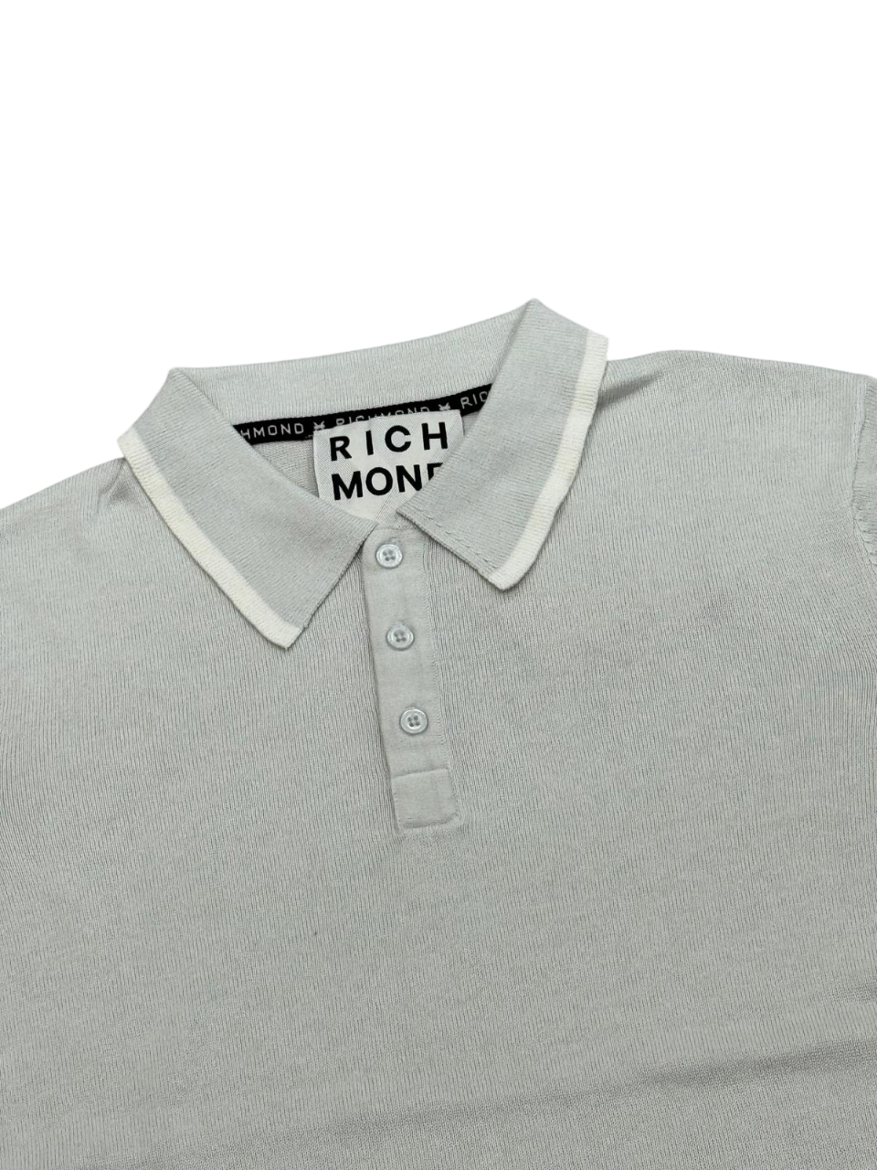 Polo Uomo Richmond in Cotone Banda Logo sulle Maniche