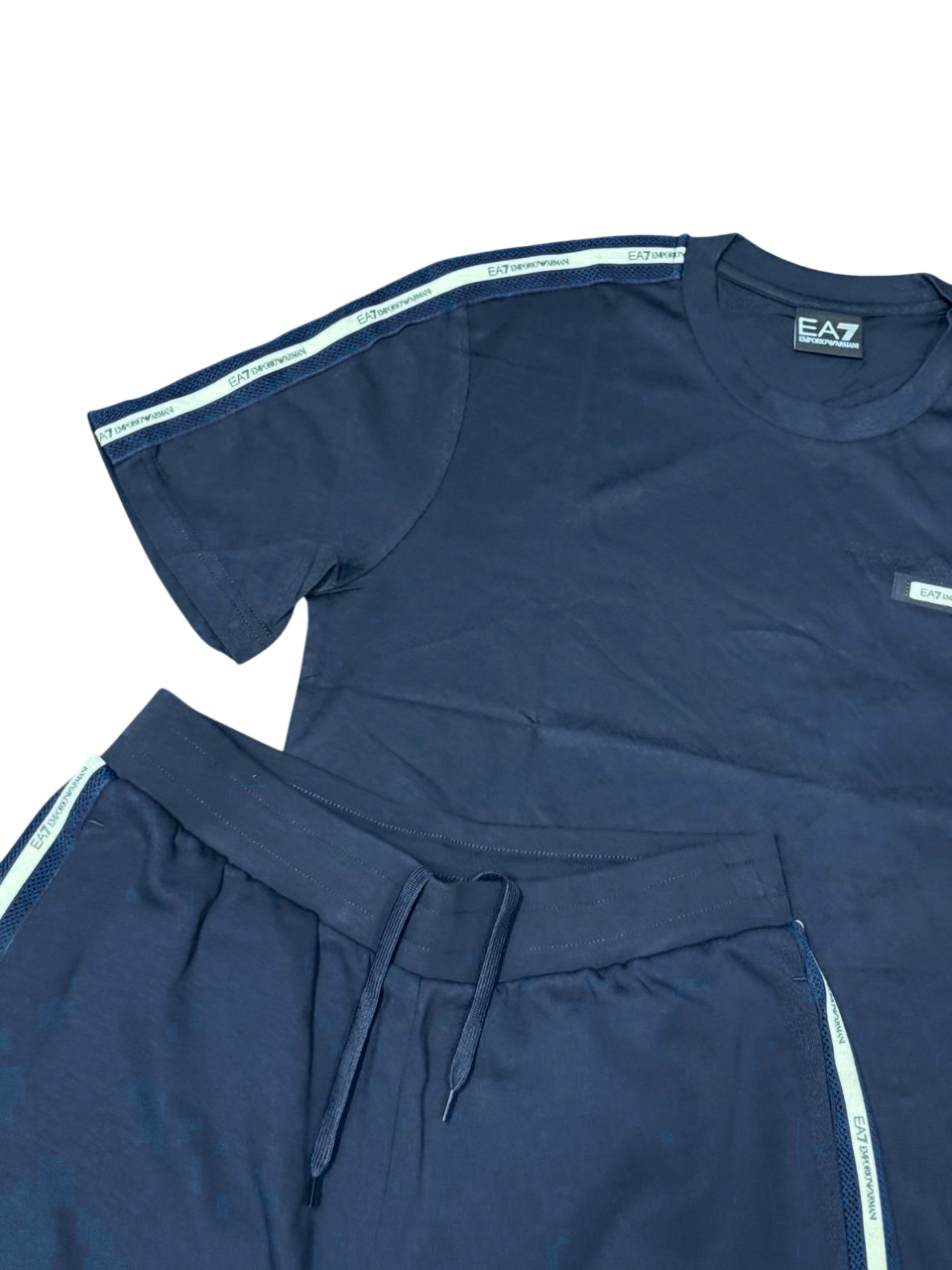 Completo Uomo EA7 Emporio Armani Cotone Misto Interlook Blu