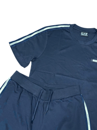 Completo Uomo EA7 Emporio Armani Cotone Misto Interlook Blu