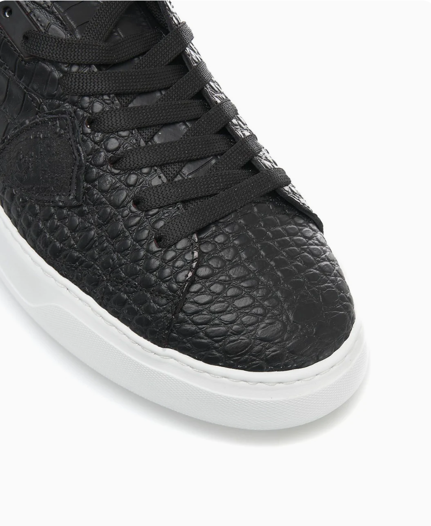 Scarpe Uomo Philippe Model Temple Croco Noir BTLU CV01