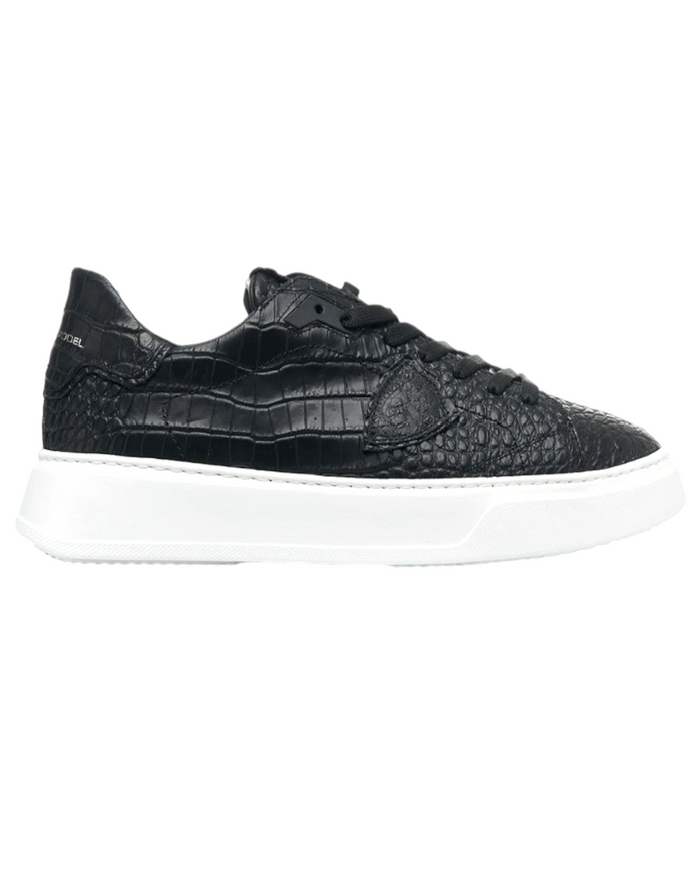 Scarpe Uomo Philippe Model Temple Croco Noir BTLU CV01