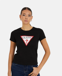 T-shirt Donna GUESS Icon logo triangolo