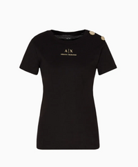 T-shirt Donna ARMANI EXCHANGE dettaglio sulla spalla