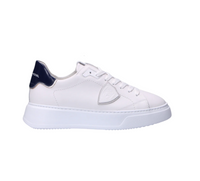 Scarpe Uomo Philippe Model Temple Low Man Bianco Blu Oceano