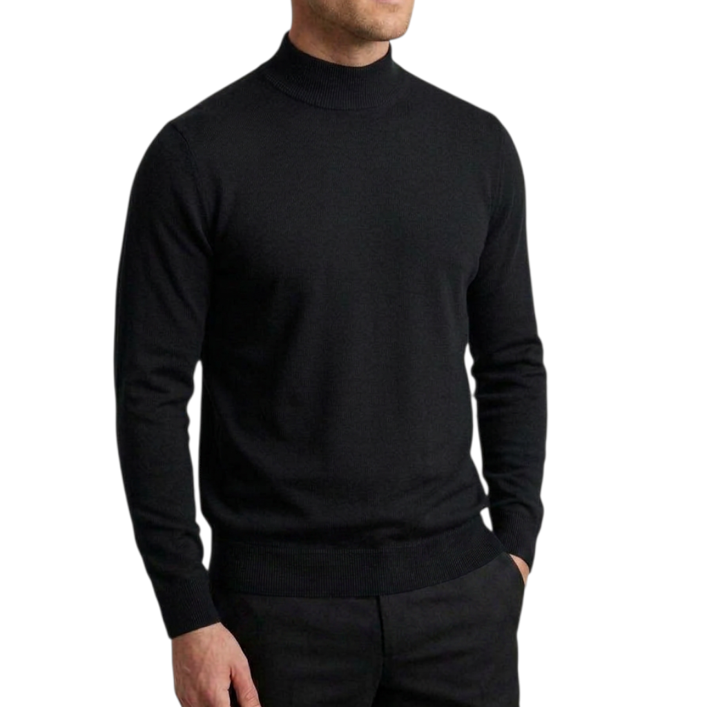 Maglia Uomo F.MATTIOLI Mezzocolllo Lupetto Nero