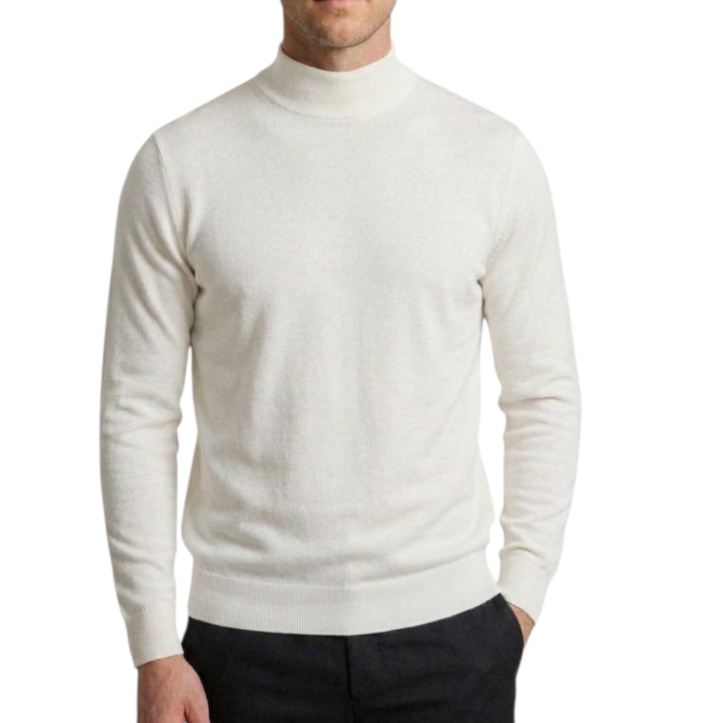 Maglia Uomo F.MATTIOLI Mezzocolllo Lupetto Panna