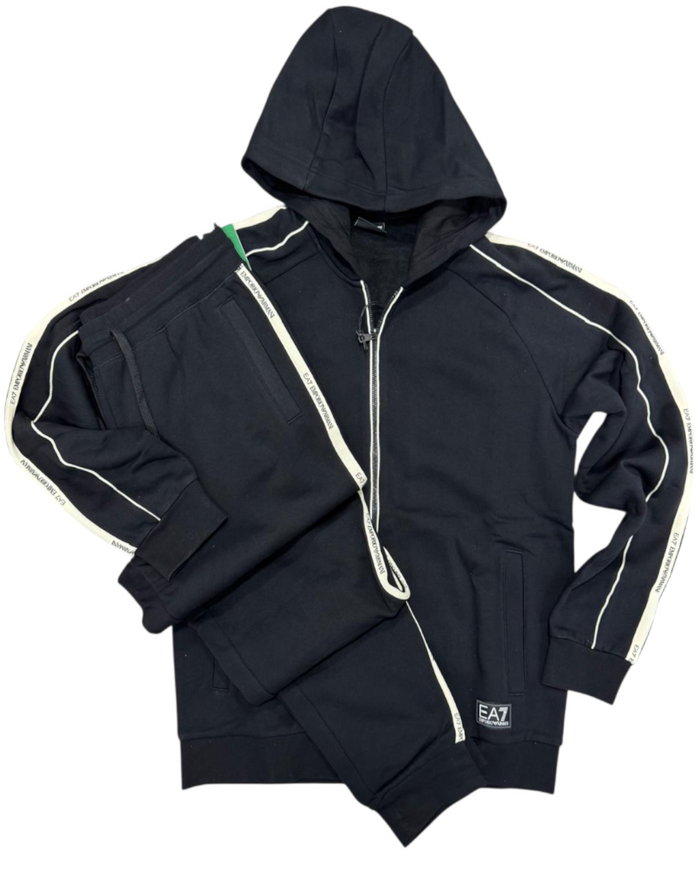 Tuta Uomo EA7 Emporio Armani Banda Felpata Full Zip