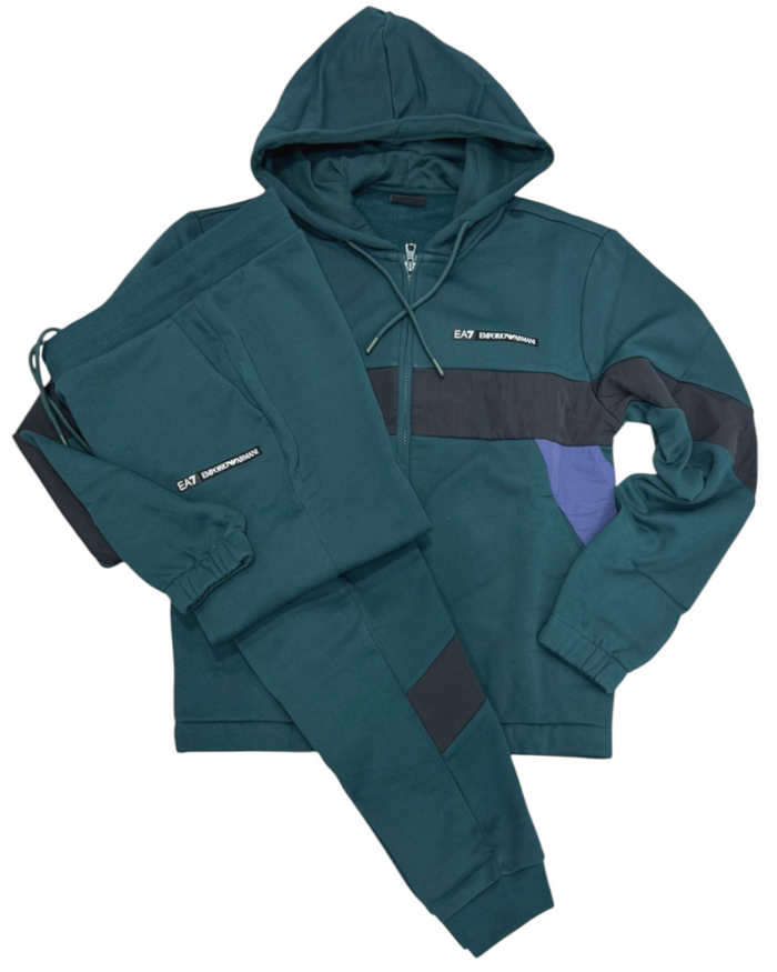 Tuta Uomo EA7 Emporio Armani Athletic Colour Block Misto Cotone