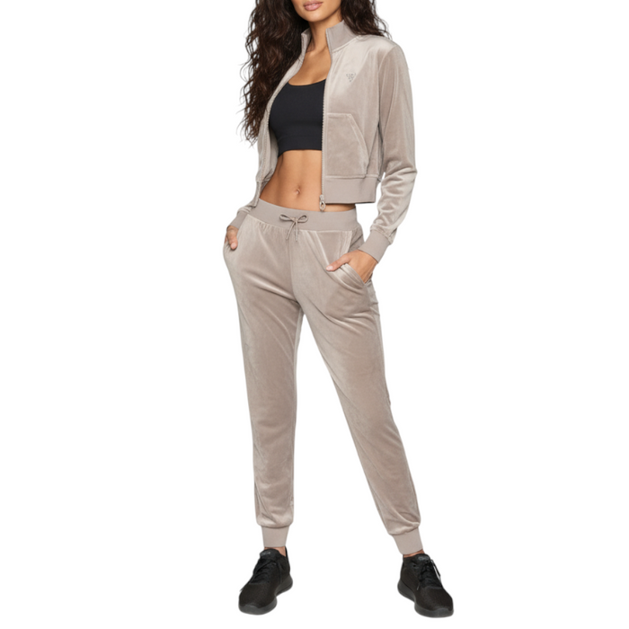 Tuta Donna GUESS in Ciniglia Logo Glitter