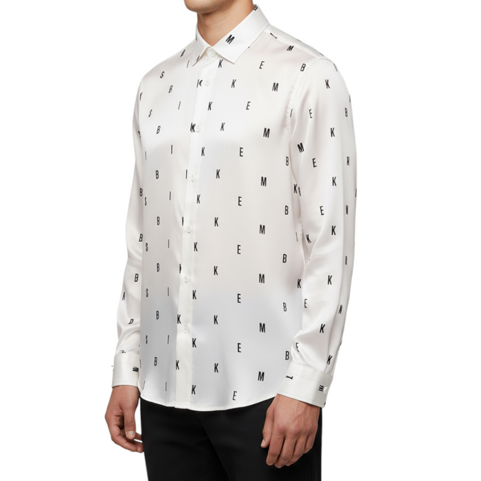 Camicia Uomo BIKKEMBERGS Lucida Stampa All-Over