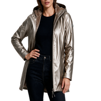 Giubbotto Donna HOMEWARS con Pelliccia Eco Parka Metallic