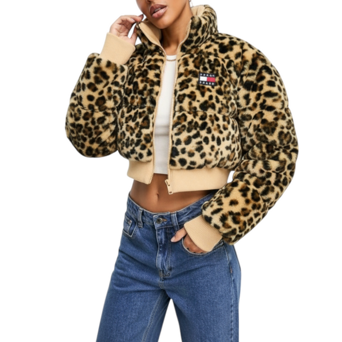 Giubbotto Donna TOMMY HILFIGER JEANS Cropped Pelliccia