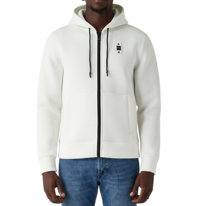 Felpa Uomo BLAUER In Neoprene Colby Bianco