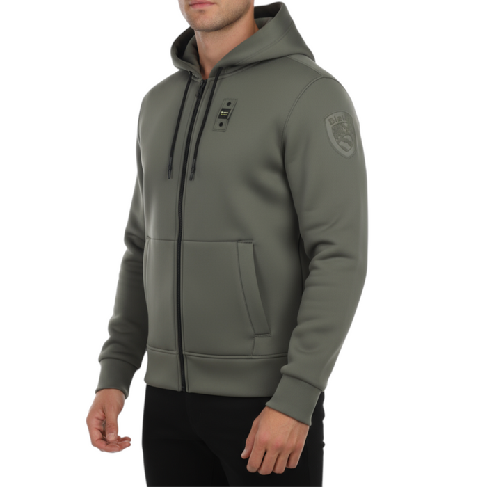 Felpa Uomo BLAUER In Neoprene Colby Verde