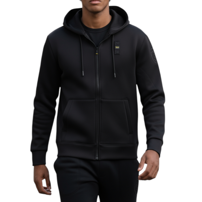 Felpa Uomo BLAUER In Neoprene Colby Nero