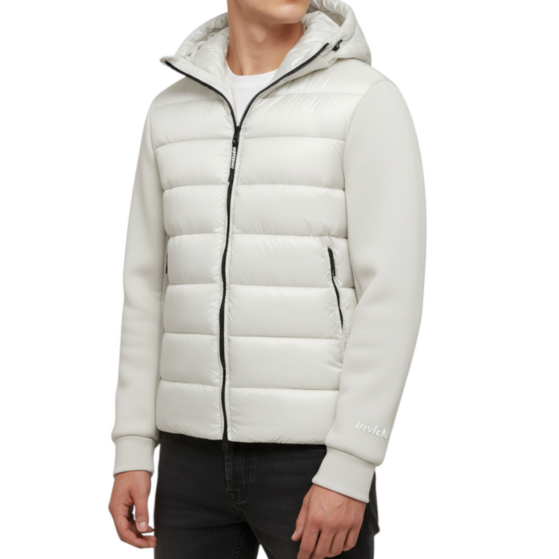 Giubbotto Uomo INVICTA Doppio Tessuto Bimaterica Bianco