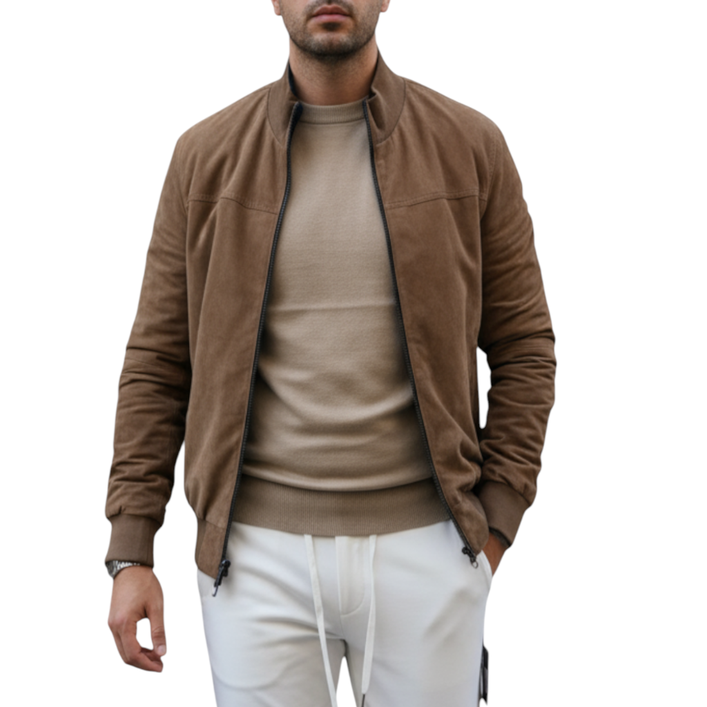 Giacca Uomo Pelle Scamosciato TALENTI Reversibile