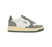 Scarpe Uomo Autry Medalist LOW IN SUEDE E PELLE MILITARY E SEA SPAY