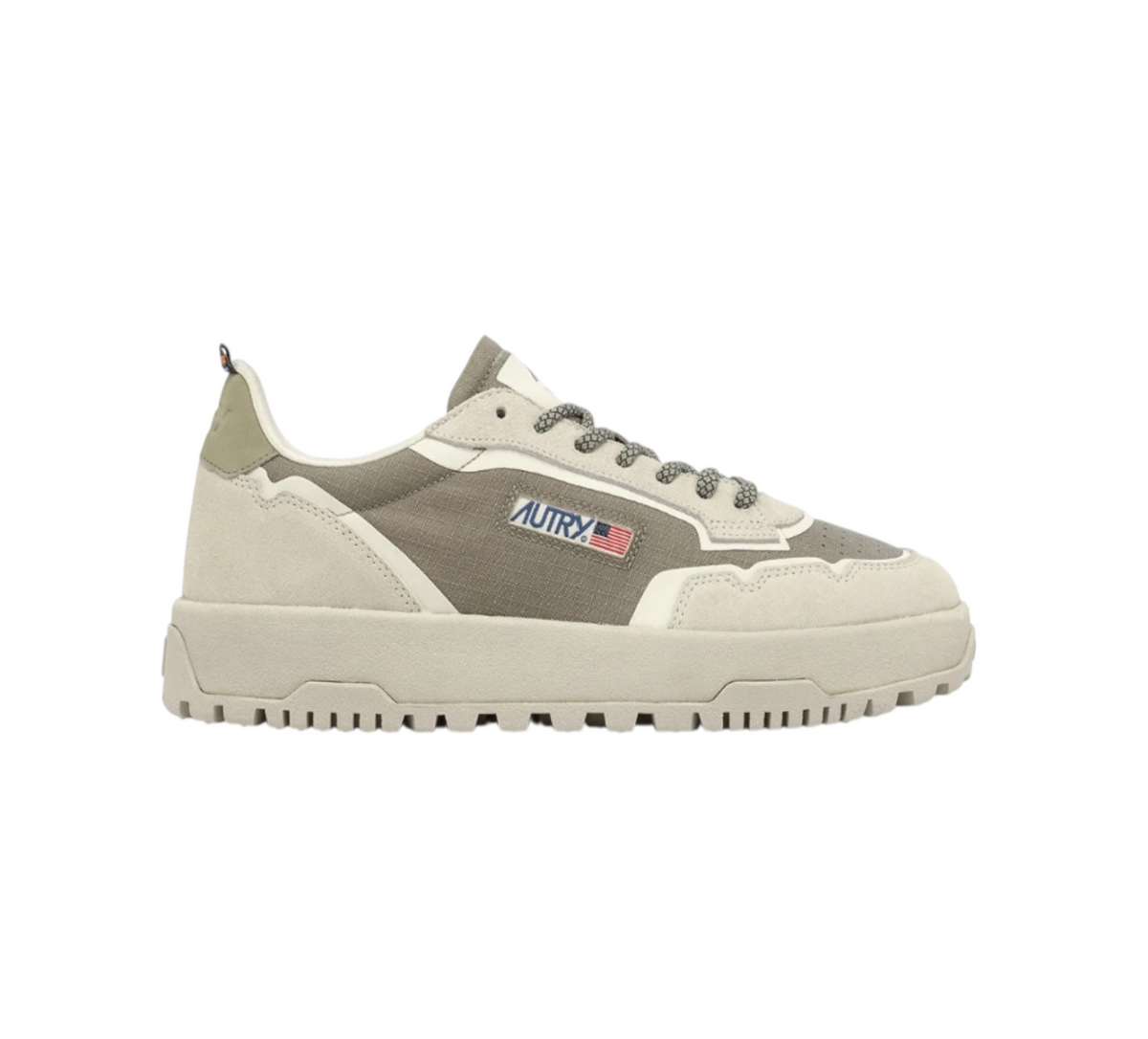 Scarpe Uomo Autry Wildpace Low In Cordura e Suede Elmond e Bianco