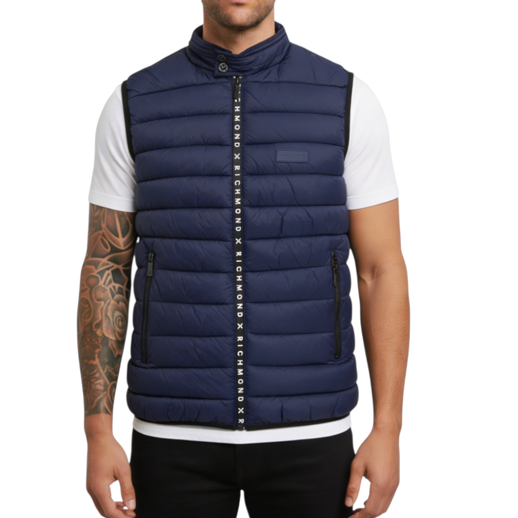 Smanicato Uomo Richmond X Gilet Zip Logo