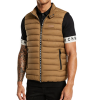 Smanicato Uomo Richmond X Gilet Zip Logo Coffee