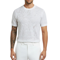 Maglia Uomo BERNA in Maglia Traforata Bianca