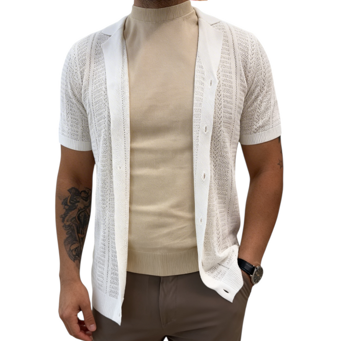 Camicia Uomo F.Mattioli Traforata Venice