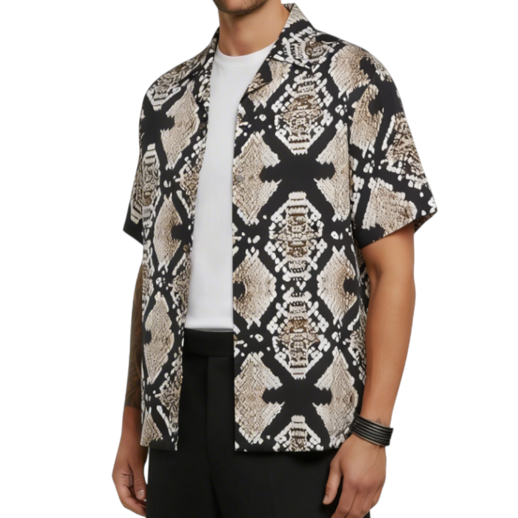 Camicia Uomo Richmond con stampa Snake luxury