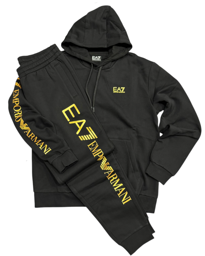 Tuta Uomo EA7 Emporio Armani Logo Oro Gold