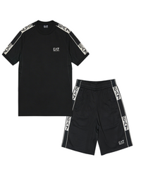 Completo Uomo EA7 Emporio Armani Graphic Series in misto viscosa Nero