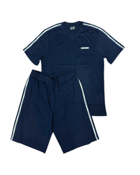 Completo Uomo EA7 Emporio Armani Cotone Misto Interlook Blu