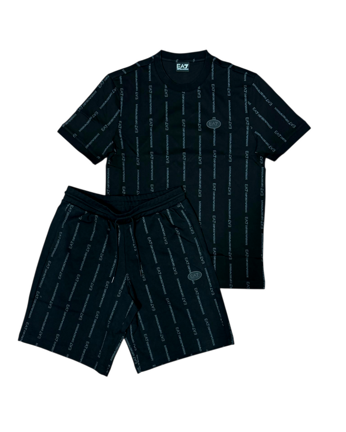 Completo Uomo EA7 Emporio Armani Graphic Series Stampa All over Nero