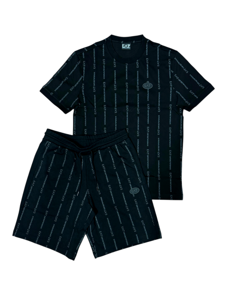 Completo Uomo EA7 Emporio Armani Graphic Series Stampa All over Nero