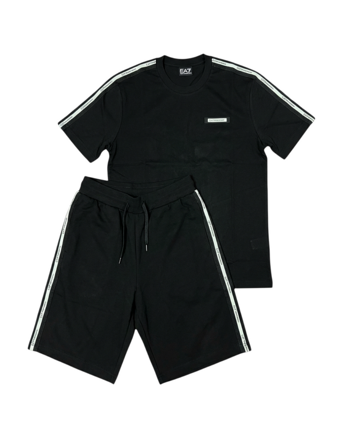 Completo Uomo EA7 Emporio Armani Cotone Misto Interlook Nero