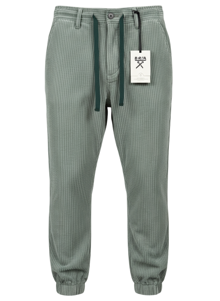 Pantalone Uomo BERNA In Velluto Polsini SALVIA